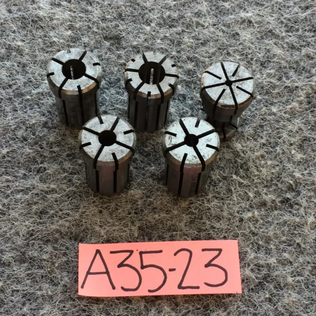 Lot Of 5  Double Angle Collet Various Sizes And Brands