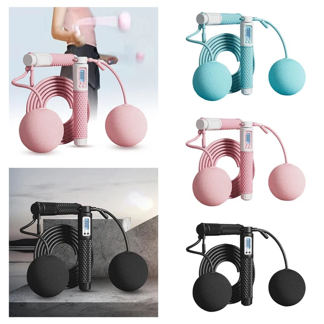 Corde à sauter sans fil lestée avec compteur en fil d'acier PVC Smart for