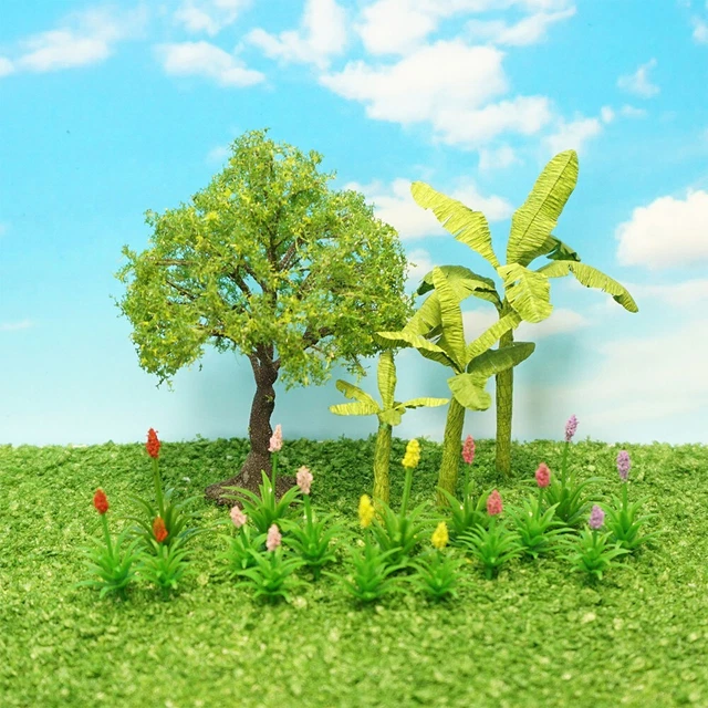 10 modèles d'arbres miniatures pour paysage ferroviaire, fournitures de diorama - France