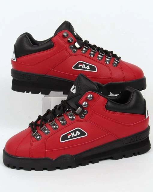 FILA TRAILBLAZER BOOTS in Red 80s casual 90s rave hiking trail
