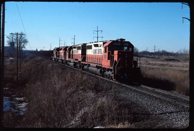 Original Railroad Slide - ICG Illinois Central Gulf 6021+ Council Bluffs 3-1979
