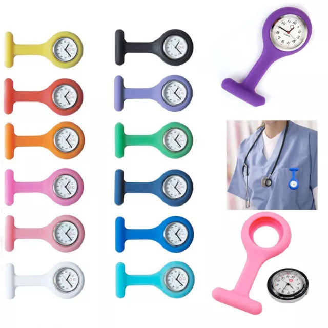 Silicone Nurse Watch FOB Clip Brooch Doctor Tunic Pocket Hanging Nursing Medical