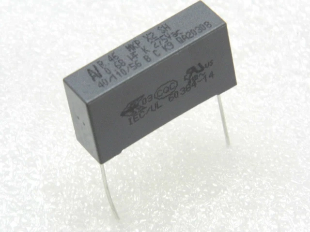 1 x Condensatore 2,2uF 275V Ac ISKRA KNB1560 MKP Class X2 per Filtri Crossover e
