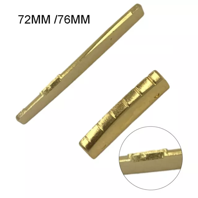 Enhanced Sound Quality 6 String Gold Plated Brass Guitar Nut and Bridge Set