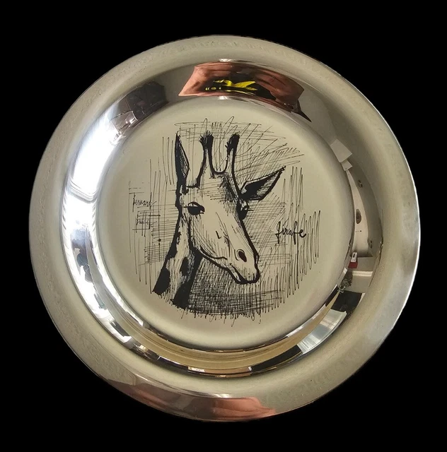 Franklin Mint 1975 Bernard Buffet Gazelle Sterling Silver Plate Limited Edition
