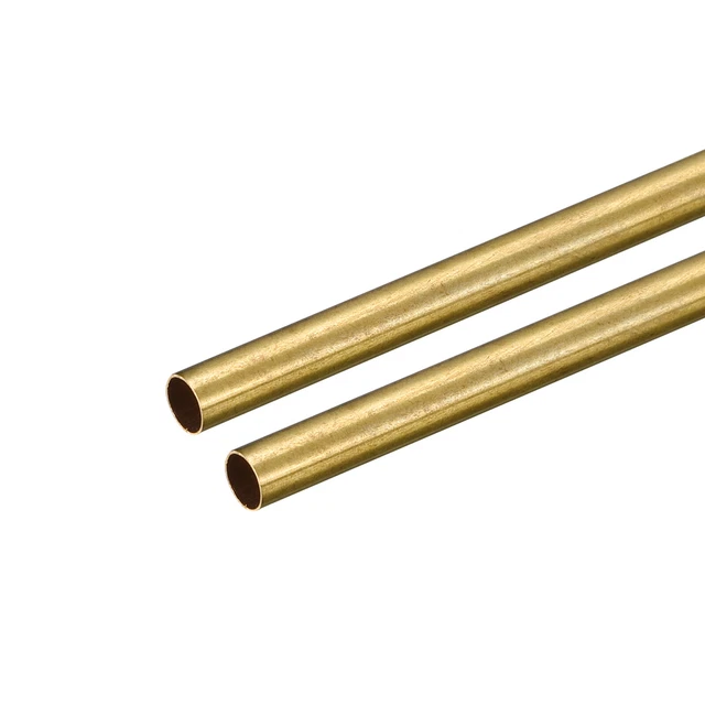 Tubo rotondo ottone 5 mm OD 0,2 mm spessore parete 250 mm lunghezza tubo 2 pz