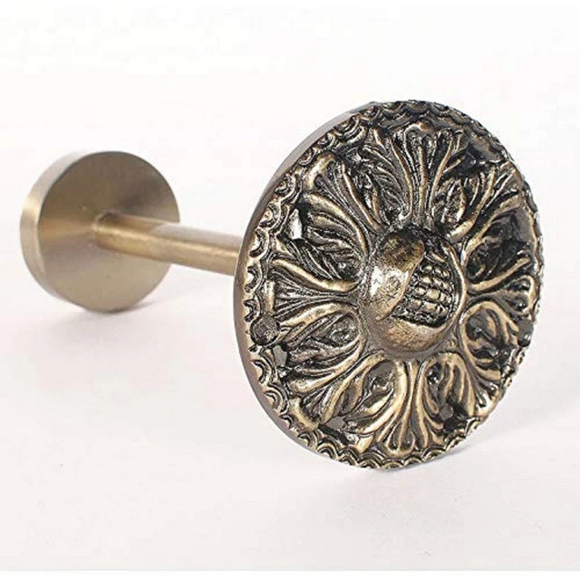 Beautiful Mounted Metal Drapery Hook Curtain Holders Gold Matt for Door set of 2 2