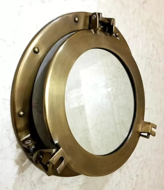 15 " Zoll Aluminium Bullauge Glas Fenster Antik Oberfläche Kabinen Designer