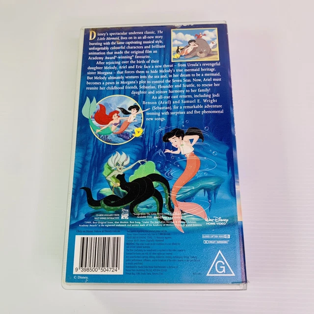 WALT DISNEY THE Little Mermaid II 2 Return To The Sea VHS Video Tape £9 ...