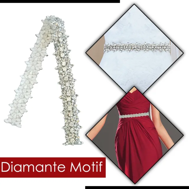 Strass Diamant Motiv Aufbügeln Hot Fix Applikation für Braut Tanzkleid Deko