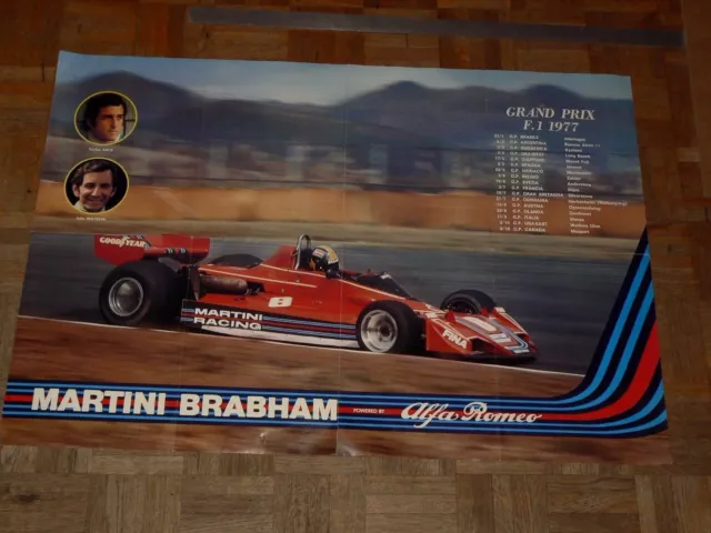 Affiche Prix F1 1977 MARTINI BRABHAM PACE WATSON ALFA ROMEO poster Auto Car