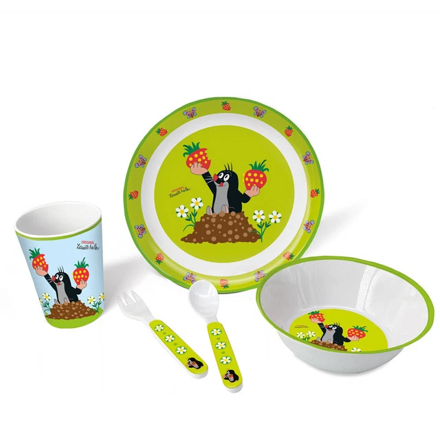 Der kleine Maulwurf Kindergeschirr Set Erdbeere 5 teilig Co.KG Stück Deutsch