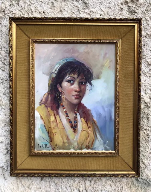 Quadro vintage -Popolana- dipinto a olio su tela