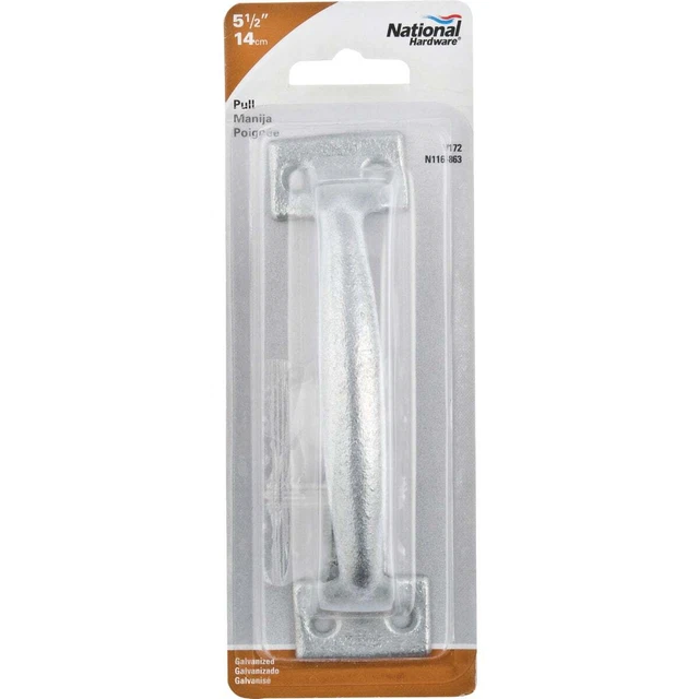 National 5-3/4 In. Galvanized Utility Door Pull N116863 National N116863 2
