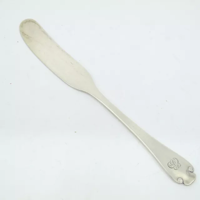 FLEMISH by TIFFANY & Co Sterling Silver Flat Handle Butter Spreader Mono "EB"