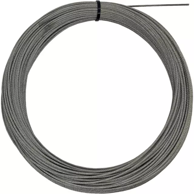 Câble métallique 100m Acier inoxydable V4A 316 1mm 7x7 Cordes inoxydable pour le