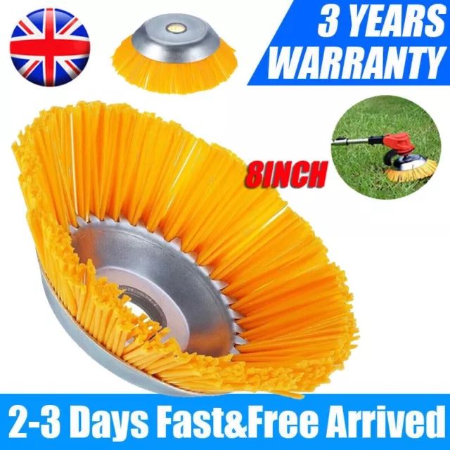 8 Inch Nylon Brushcutter Strimmer Brush Head For Moss and Path Weed Removal