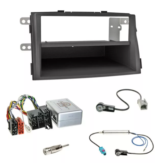 Alpine Lenkradadapter+2DIN Radioblende+Fach für Kia Sorento II 09-11 Soundsystem