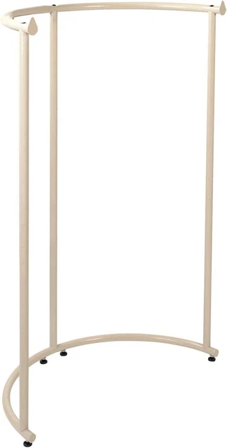 Half Round Clothing Rack Pipeline Collection Ivory Garment 37 1/2" x 55"