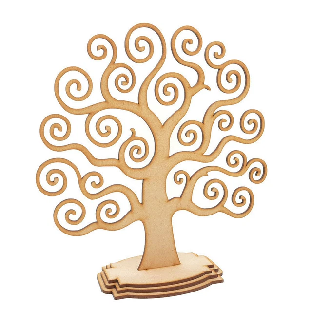 WOODEN MDF FAMILY Tree Freestanding home decor wedding craft shape gift
