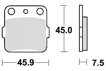 Jeu 2 plaquettes de frein Arrière qualité KAWASAKI KSF 250 MOJAVE 1994-2004