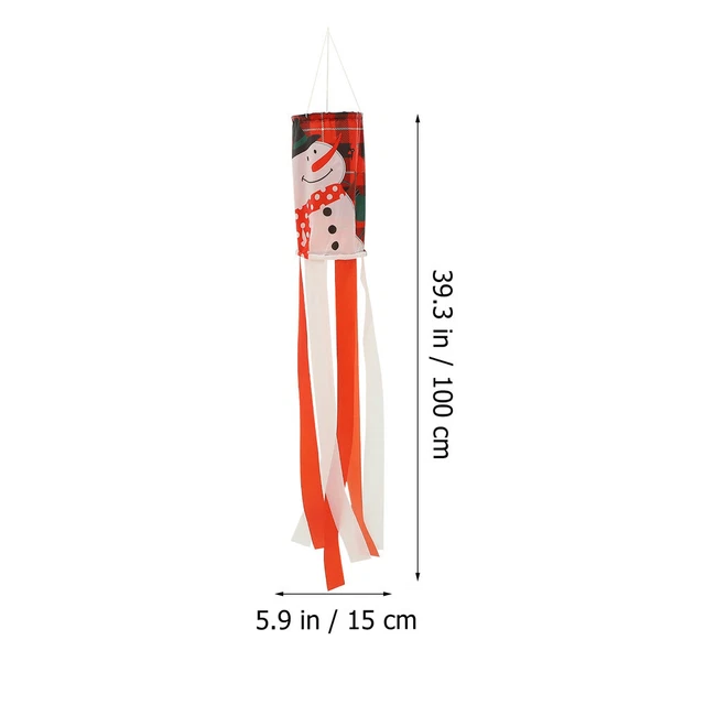 Xmas Hanging Decorations Christmas Windpipe Flag Santa Windsock Indicator 11