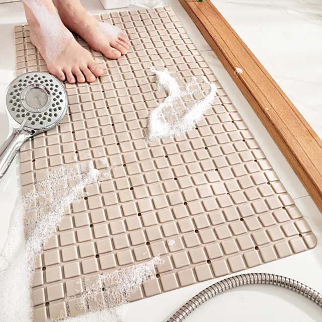 Alfombra de ducha cómoda protección táctil ventosa suelo de ducha alfombra gruesa