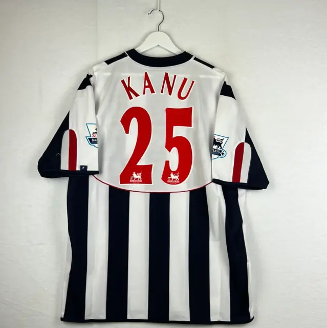 West Bromwich Albion 2004/2005 Spieler ausgestellt Heimshirt - Kanu signiert