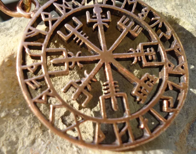 Wikinger Kompass Vegvisir Schutzamulett Wegweiser Viking Germanen Sachsen Odin