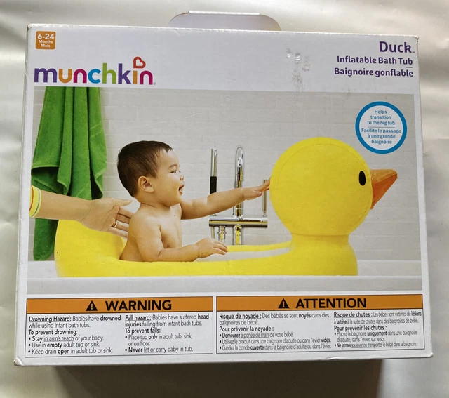 Munchkin Inflatable Safety Duck Tub Bath 6 - 24 Month Brand New