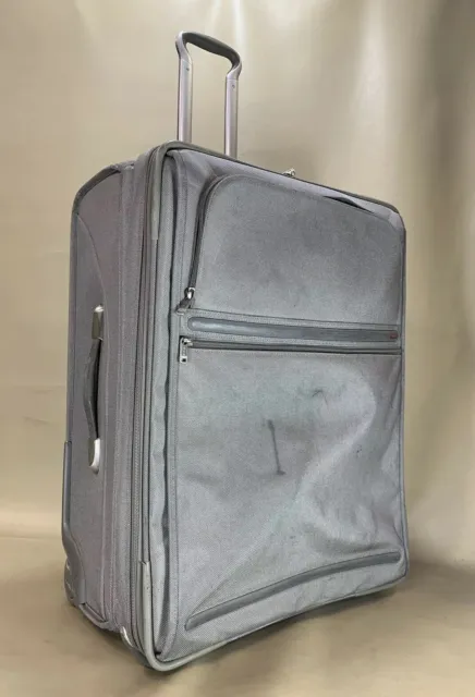Used Tumi 22026S4 Silver 26" Wheeled Upright Expandable Medium Trip Suitcase