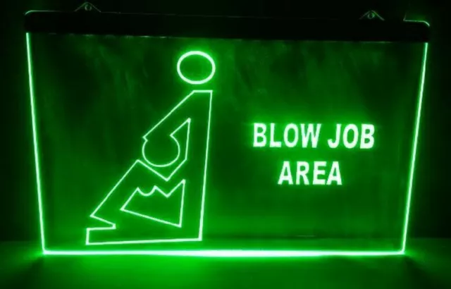 Blow Job Area Beer Bar Pub Letrero de luz de neón LED Decoración del hogar...