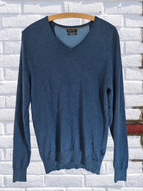 MASSIMO DUTTI MEN Cotton Silk Cashmere Sweater Jumper Size Medium
