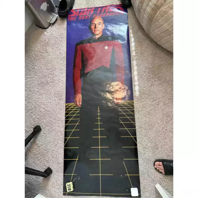 1993 Star Trek TNG The Next Generation Captain Luc Picard 74 by 26" DOOR poster