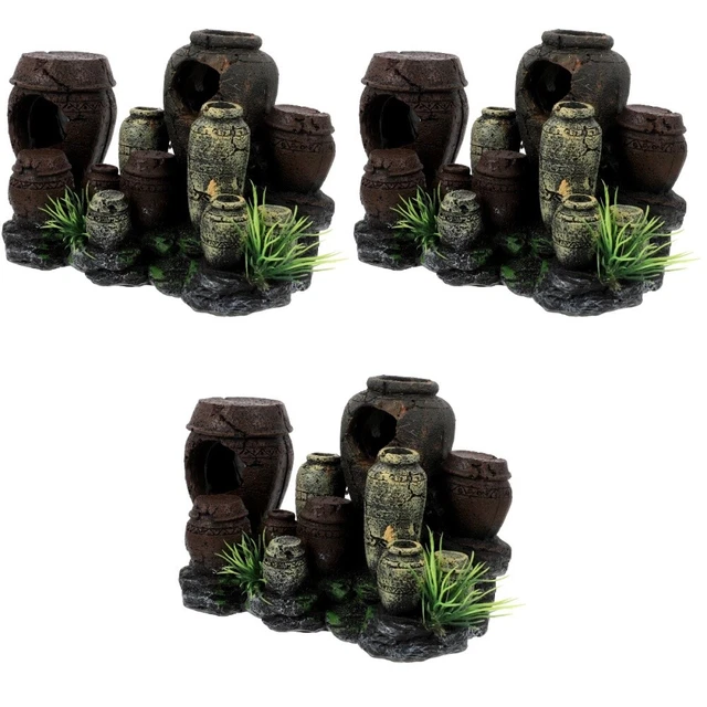 Grotta Magnetica Per Acquario - Rifugio Per Pesci Betta, Gamberetti, Lumache, 11,7x9,5x9,3 Cm - Foto 7