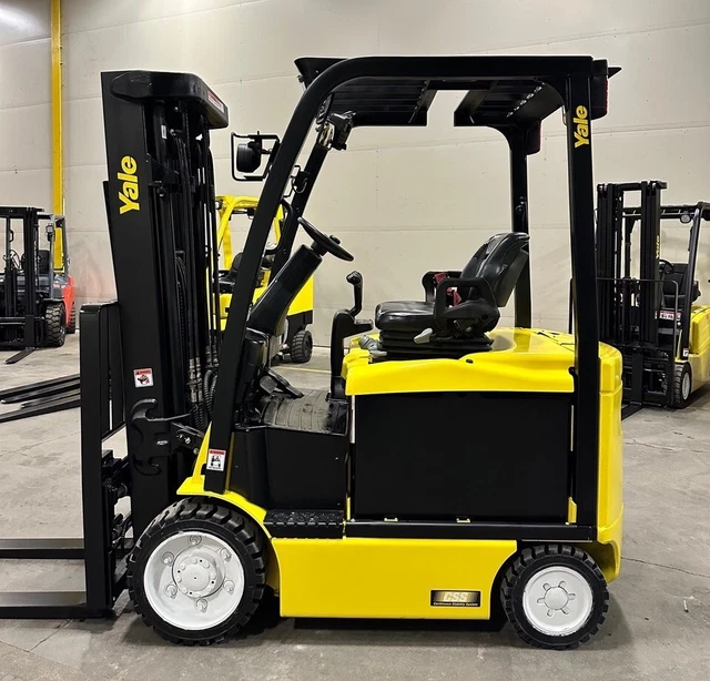 2018 Yale 6000 Lb 3 Stage Mast Electric 60" Forks Forklift Reconditioned Nice