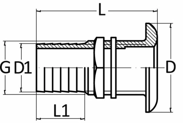 Échappement À Mare Laiton 1/2 X 19 MM Marque Osculati 17.323.01