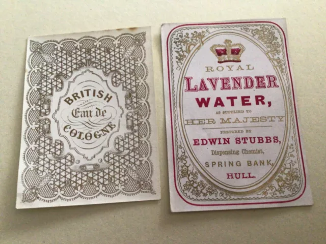 Perfume Labels 2 original vintage Fragrance labels   A10345