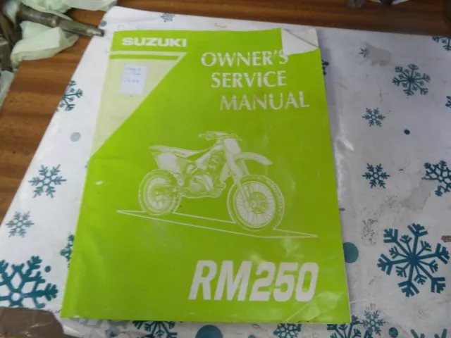 suzuki rm250 1995 circa owners  service manual