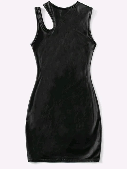 Vestito Rock Ecopelle Bambina abito mini abito Ragazza Ecopelle abito Nero Tg.10 2
