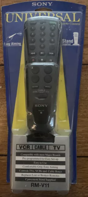 Sony RM-V11 Tv VCR Cable Universal Remote Control New. Distressed box