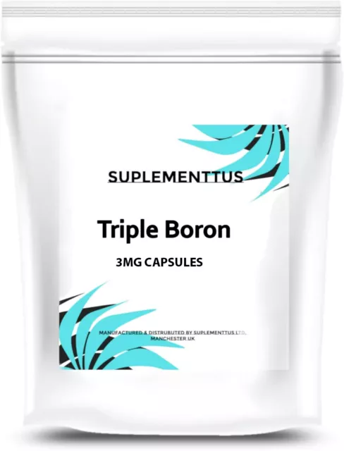 Triple Boron 3mg Capsules | Natural supplement | Made in UK