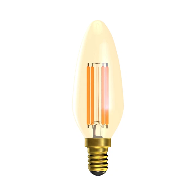 2 x Bell 4W=25W LED Vintage Filament Candle E14 SES Small Screw Gold 2000K Bulb