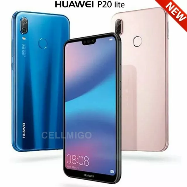  Huawei P20 Lite 64GB Klein Blue, Dual Sim, 5.84” inch, 4GB Ram,  (GSM Only, No CDMA) Unlocked International Model, No Warranty : Cell Phones  & Accessories