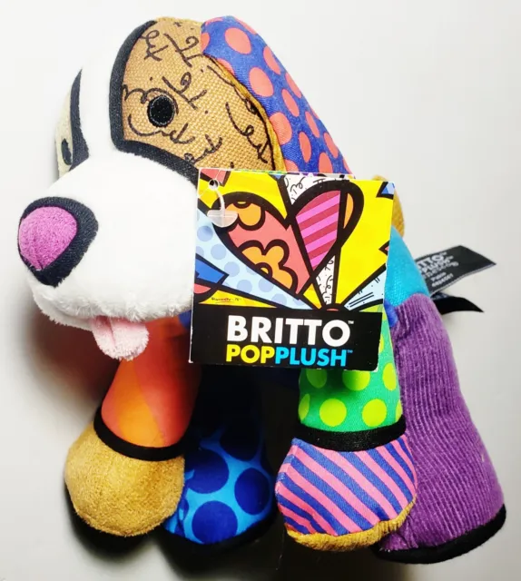 Britto Pop Plush "Pablo the Puppy" 7" Beanbag Plush (Enseco, 2010) w/ Tags Dog