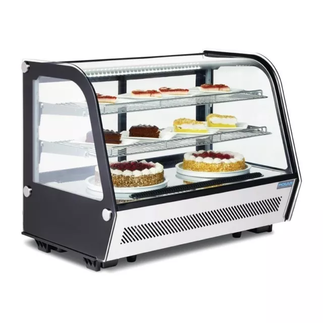 Polar Serie G Kühlvitrine Tischmodell 160L Tortenvitrine Kuchenvitrine