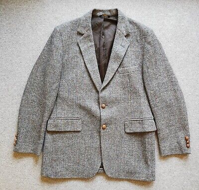 Giacca uomo Harris Tweed Blazer Sears lana scozzese UK/US42 grande in perfette condizioni 38550