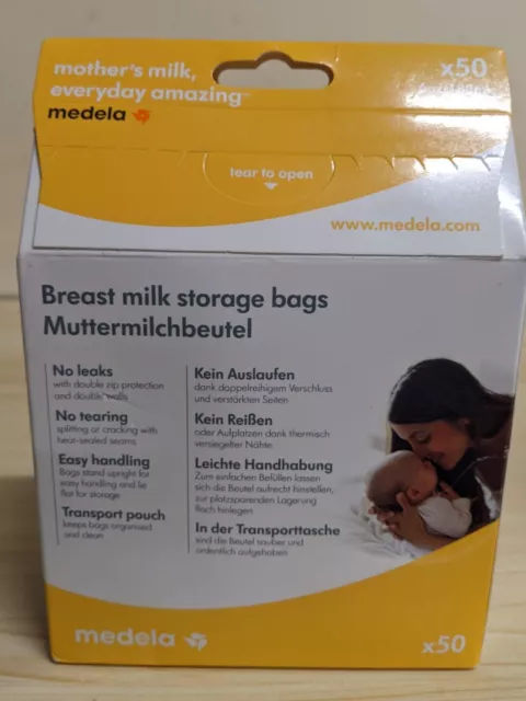 Medela Set of 180 ml Breast Milk Storage Bags - Pack of 50 BPA-free breast milk 2