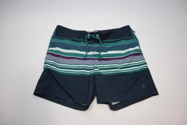 Penguin Munsingwear Board Shorts Striped Athletic Water Swim Mens Size 36