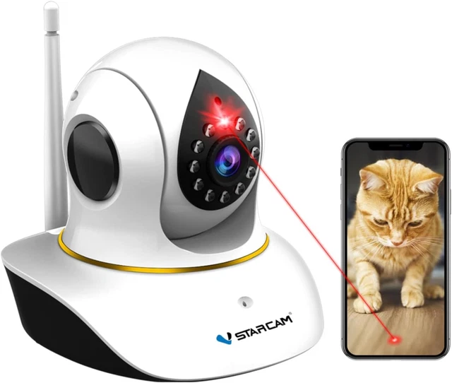 Pet Camera, Vstarcam Cat Camera with Laser Wireless Dog Camera 1080P Cat Toys, N